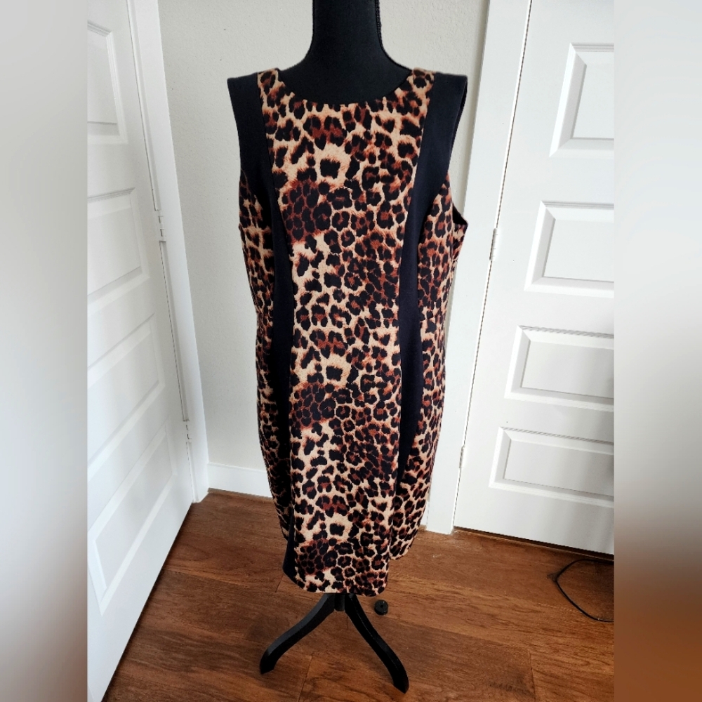 Tahari Animal Print Career Dress Size 18